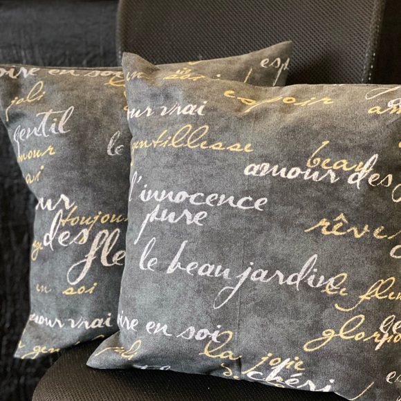 Pillow Covers French Quotes-set of 2 - Picture 1 of 4